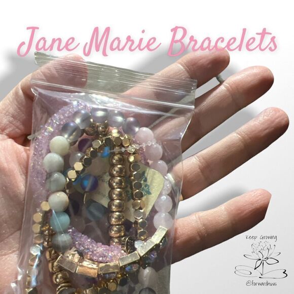 Jane Marie Set of 5 Stretch Bracelets - New with Tags - Picture 5 of 6